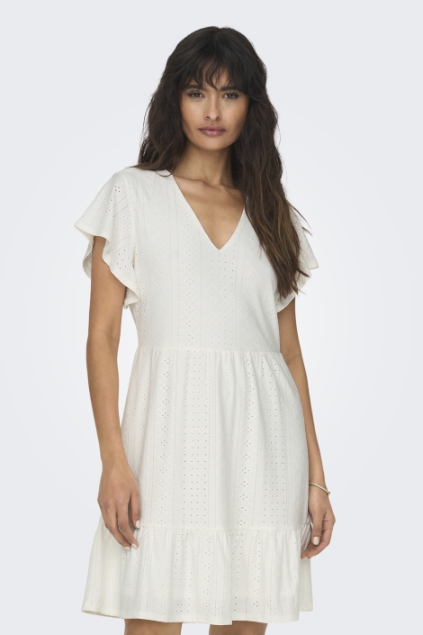 Only onlsandra s/s v-neck dress jrs